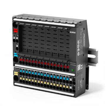 Stromverteilungssystem, Typ Modul 18plus | E-T-A Typ Modul 18plus von E-T-A: eine kompakte Verdrahtungslösung für alle Last- und Signalleitungen der DC 24 V-Steuerspannung.